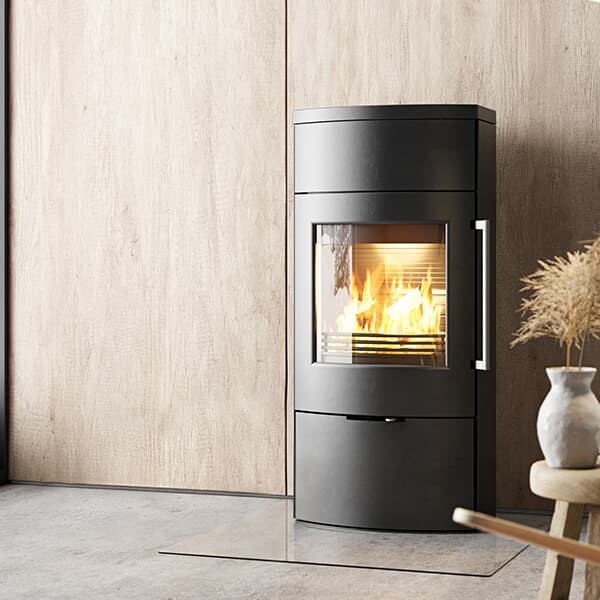 Termatech TT80 multi-fuel stove with sleek black finish in Southwest England